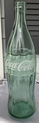 Vintage Coca-Cola Bottle~26 oz~Green Tint~White Lettering~Camden NJ