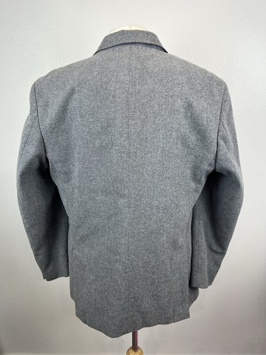 Tasso Elba Men’s Gray Nailhead Cotton Stitch Lapel Sport Coat Blazer Sz Large L - Picture 8 of 12