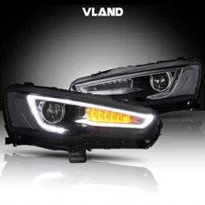Repackaged LED Headlights For 2008-2017 Mitsubishi Lancer EVO X Spray Painted