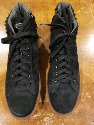 NWB 600$ ALBERTO GUARDIANI MADE IN ITALY LUXURIOUS SNEAKERS LEATHER LINED 10