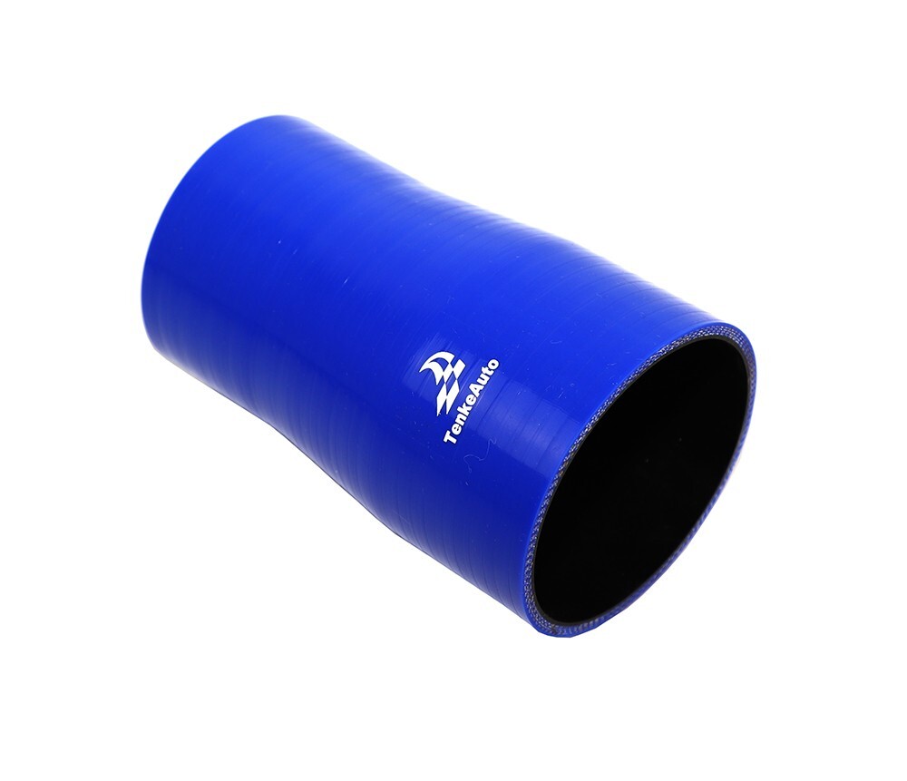 6" Length 4-Ply High Temp 3.25" to 3.5" ID Reducer Coupler Silicone Hose BLUE