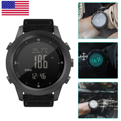 Men's Smart watch Military Sport Digital Barometer Temperature Compass Watch US