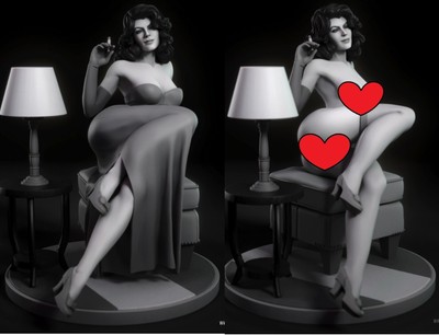 Ava  Figure 3d printed 14k Resin figure  unpainted unassembled gk female