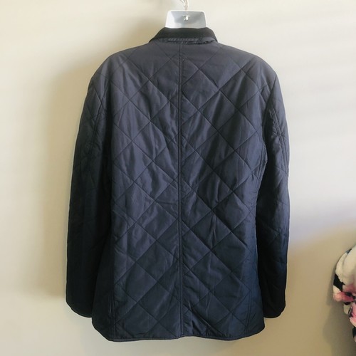 EDGE by WD * NY Reversible Women’s Size Medium Navy Quilted Button Down Jacket - Picture 9 of 12