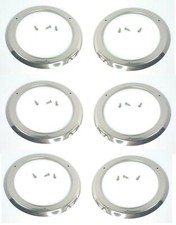 Set6 4 Round Stainless Steel Tail Light Bezels Led Brake Stop Turn Lamps Set6 4 Round Stainless Steel Tail Light Bezels Led Brake Stop Turn Lamps