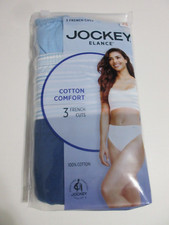 Women's Jockey 3-Pack FRENCH CUT Blue mix Color Cotton Comfort Underwear  7/L