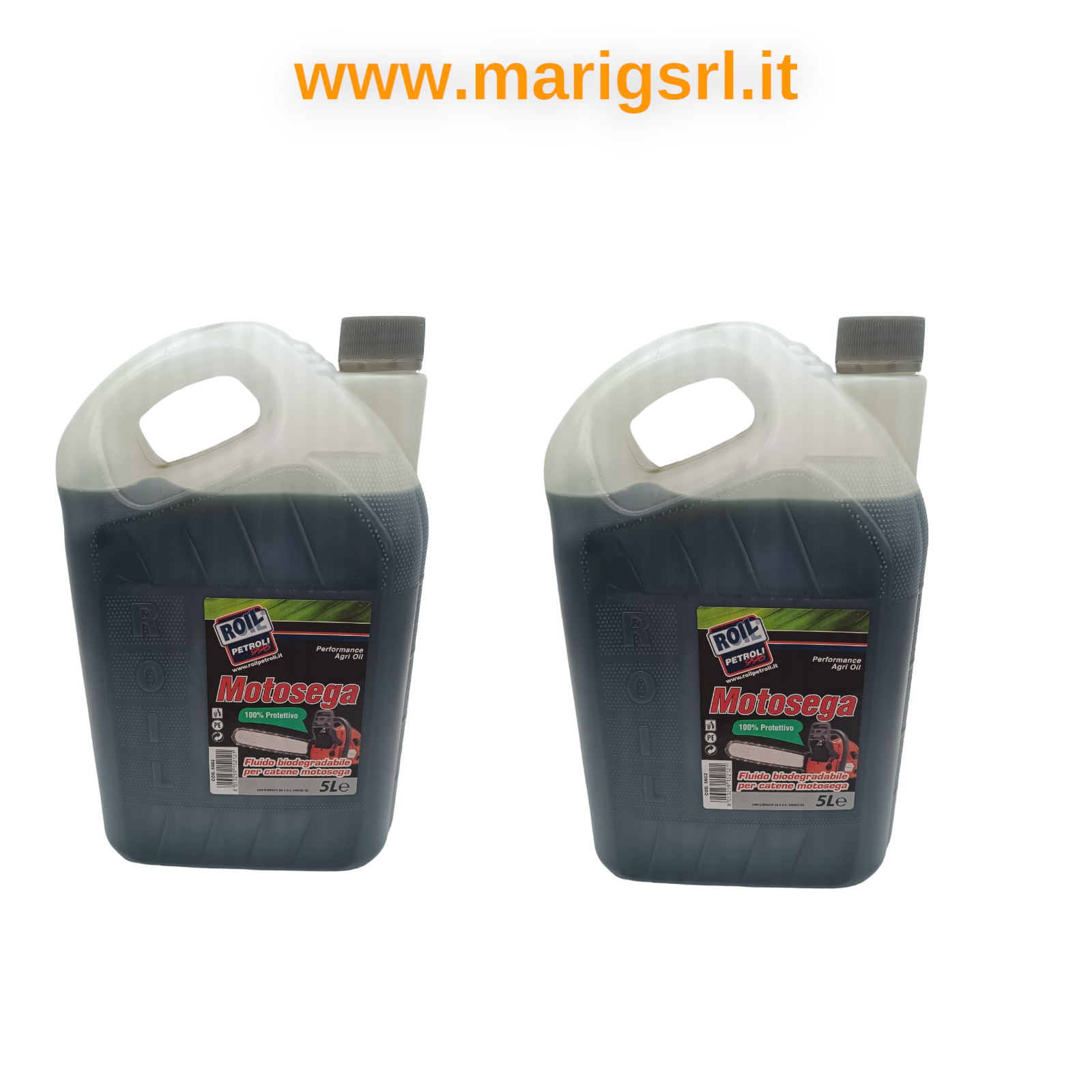 Olio lubrificante PROTETTIVO catena MOTOSEGA ROIL Tanica 5 Lt Biologico