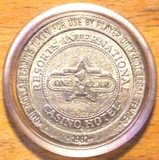 $1. Resorts International Casino Gaming Token - 1987 - ATLANTIC CITY, N.J. 