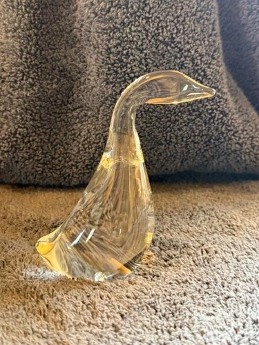 Vintage Steuben glass standing goose - circa 1975