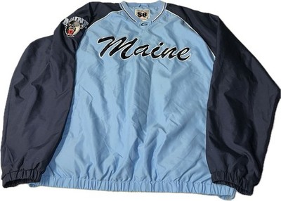 University Of Maine Black Bears Windbreaker Blue Pullover Men's XL 58 Sports G3