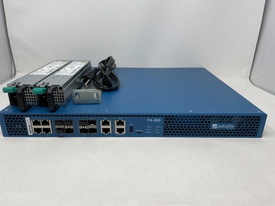 Palo Alto Networking PA850 Security Appliance Firewall w Dual PSU  Rack  G2U