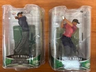 2 Tiger Woods Action Figure SERIES 2 3&4 Upper Deck Pro Shots 2008 PGA statue