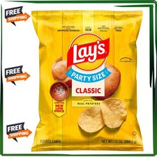 Lay's Classic Potato Chips, Party Size, 13 oz Bag Free Shipping