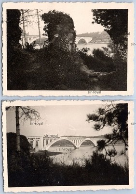 2x Brest 1940 - Pont Albert-Louppe Brücke - France - WK2 Foto 9x6cm