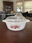 Vintage Anchor Hocking Fire King Primrose 1 Pint Casserole Dish With Lid