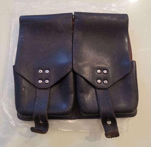 Vintage FN-FAL FAL .308 7.62x51 Austrian Leather Magazine Pouch, Surplus Miltary