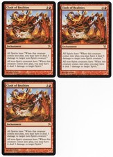 Clash of Realities x3 3x 2005 Betrayers of Kamigawa Red Rare Enchant MTG NM AZ1