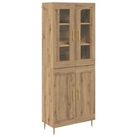 Highboard Artisan-Eiche Holzwerkstoff 2Er Set Wohnzimmerschrank