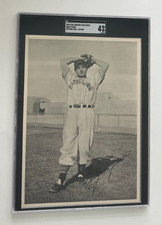 1949 Cleveland Indians Team Issue Early Wynn Rookie Card SGC 4 VG-EX. rookie card picture