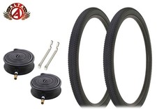 ALTA 27.5" x 2.10 MTB Semi Knobby Street/Trail Tires w/48mm Schrader TUBEs (6pc)