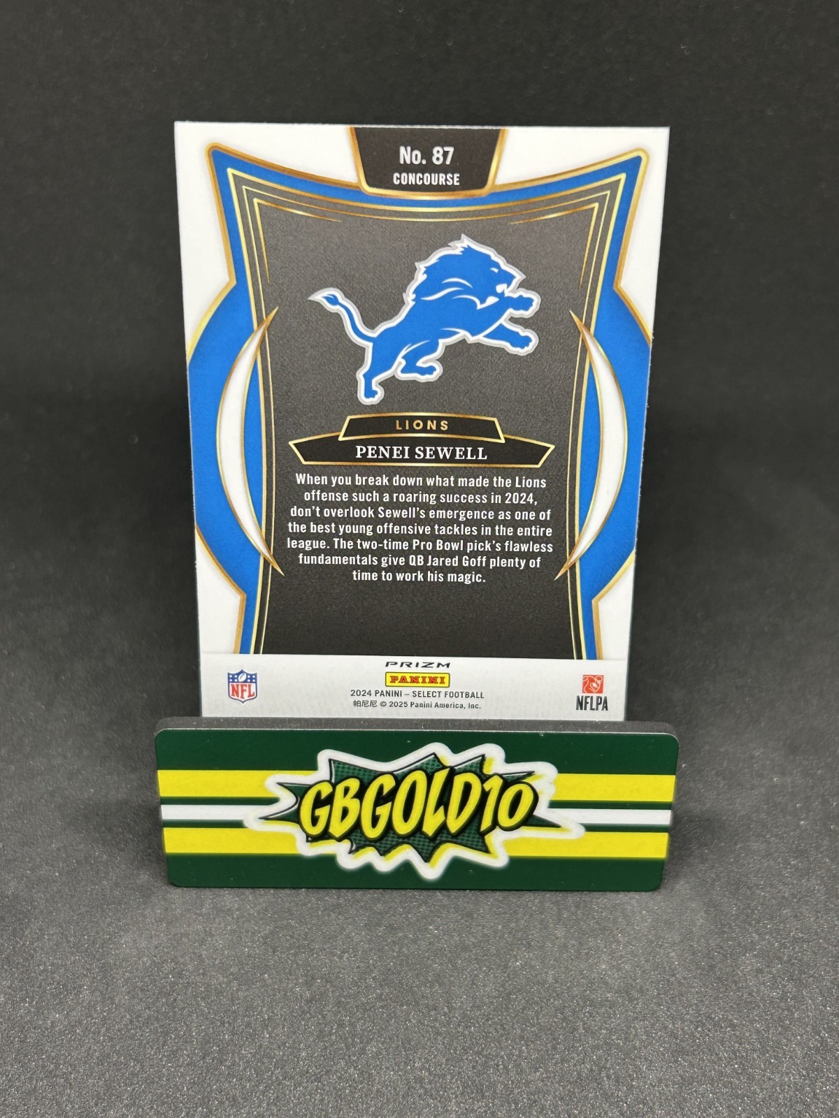 2024 Panini Select - Concourse Penei Sewell #87 Zebra Prizm