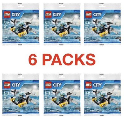 LEGO City Gefängnis Insel Wasserflugzeug 30346 - 6 Packungen - NEU & VERSIEGELT