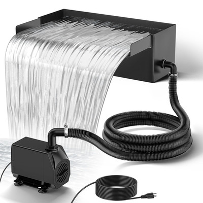Nfesolar Pond Waterfall Spillway Kit For Outdoor Pond Up To 2000 Gallons