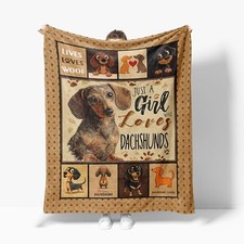 Throw Blanket Soft Warm Cozy Dogss Blankets Fuzzy Plush 40"X50" Dachshund