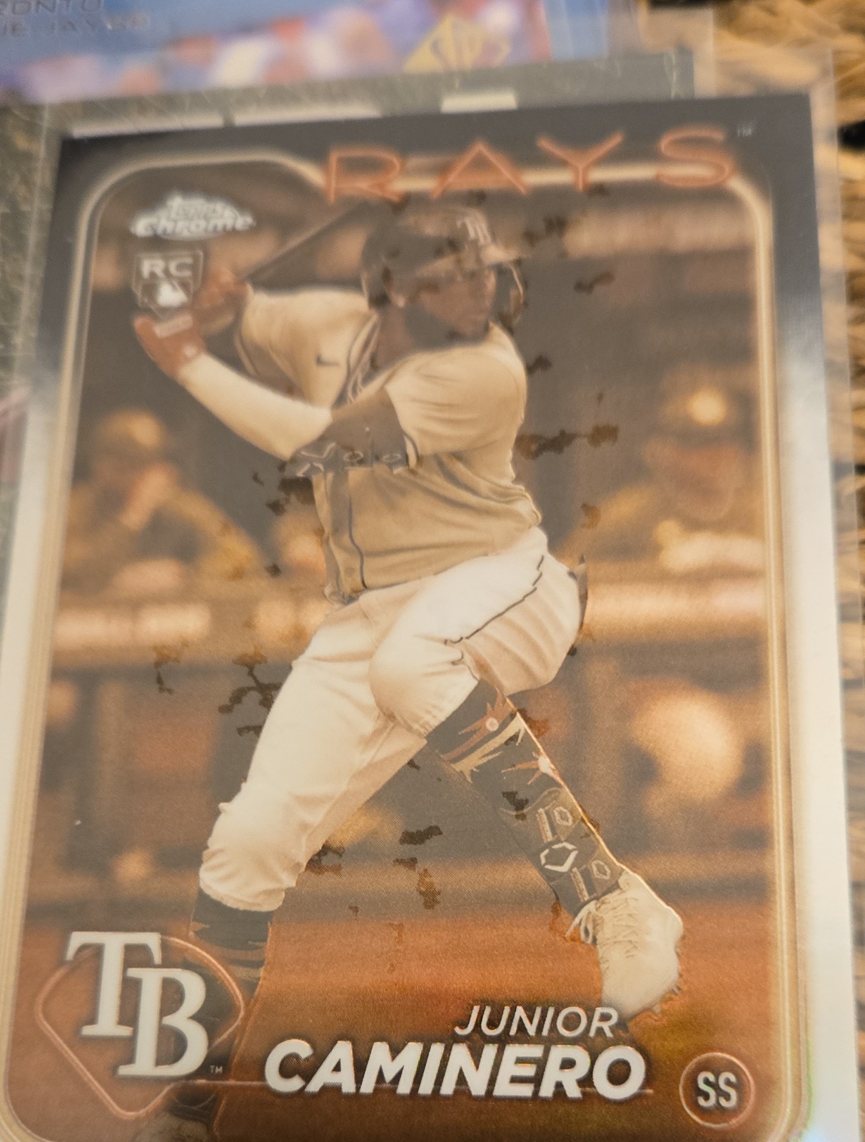 2024 Topps Chrome - Junior Caminero #213 Sepia Refractor (RC)