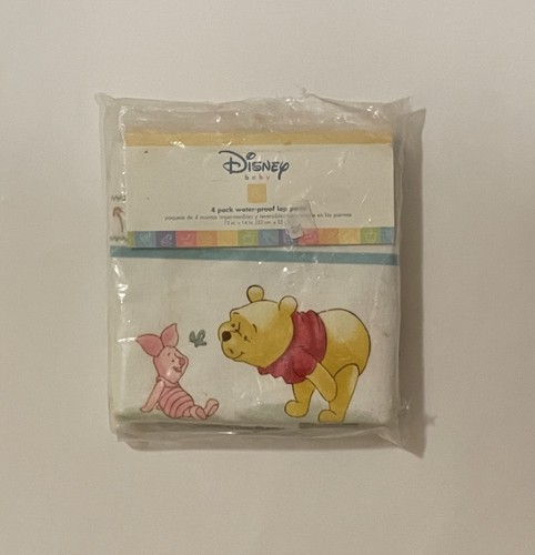 Vintage Winnie The Pooh Baby Lap Pads 4pk Disney Water Proof