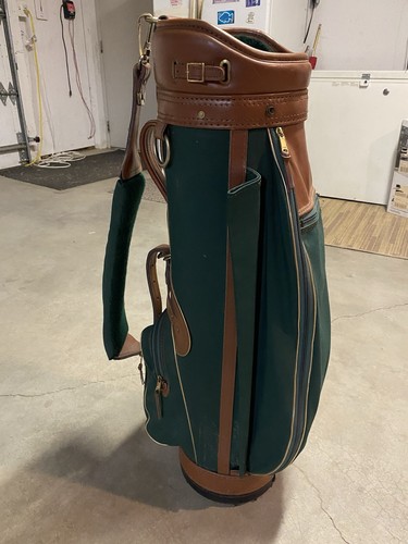 Vintage Gregory Paul Golf Cart Bag 6-Way Green Brown Classic w/ Strap EUC - Picture 5 of 11