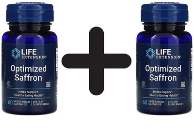 2 x Life Extension Optimized Saffron - 60 vcaps (499,58 EUR/kg)