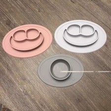 3 EZPZ Mini Mat Baby Placemat Silicone Suction Plate Multicolor Lot Gray Pink