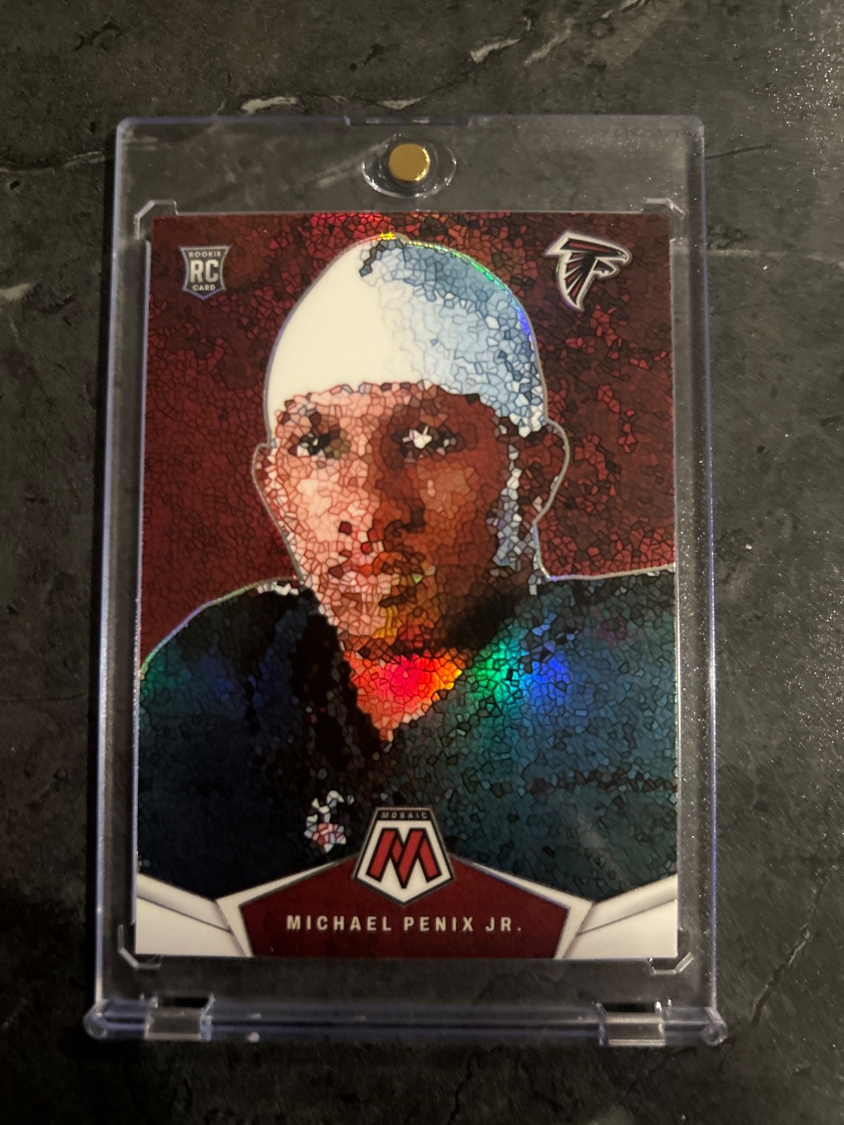🔥 2024 Mosaic Michael Penix Jr. Rookie Micro Mosaic SSP Falcons RC Case Hit