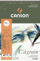 "Canson Zeichenpapier-Spiralblock \"C\" à Grain A3 180 G/Qm 30 Blatt"