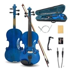 4 string Electric Acoustic Violin 4/4 violin kit Maple Spruce Ebony fittings New