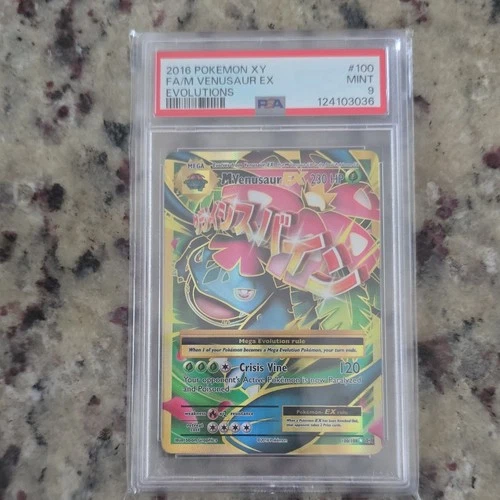 Pokémon M Venusaur EX Full Art Holo Ultra Rare Evolutions 100/108 PSA 9