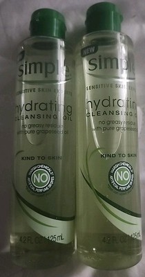 Simple Sensitive Skin Experts Hydrating Cleansing Oil 4.2oz./125ml LOT OF 2