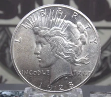 1928 "P" Peace SILVER Dollar $1 #EC4 **KEY DATE** Philadelphia Mint ECC&C, Inc.