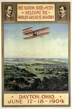 Wright Brothers Worlds Greatest Aviators Dayton Ohio 1909 Vintage Travel Biplane