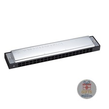 Tombo Band 21-Hole Chromatic Harmonica Key A Resin Body Stainless Cover