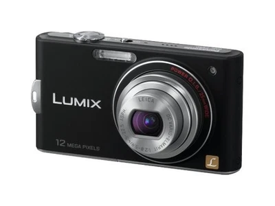 Panasonic LUMIX DMC-FX60 12.1MP Digitalkamera - Schwarz mit Etui