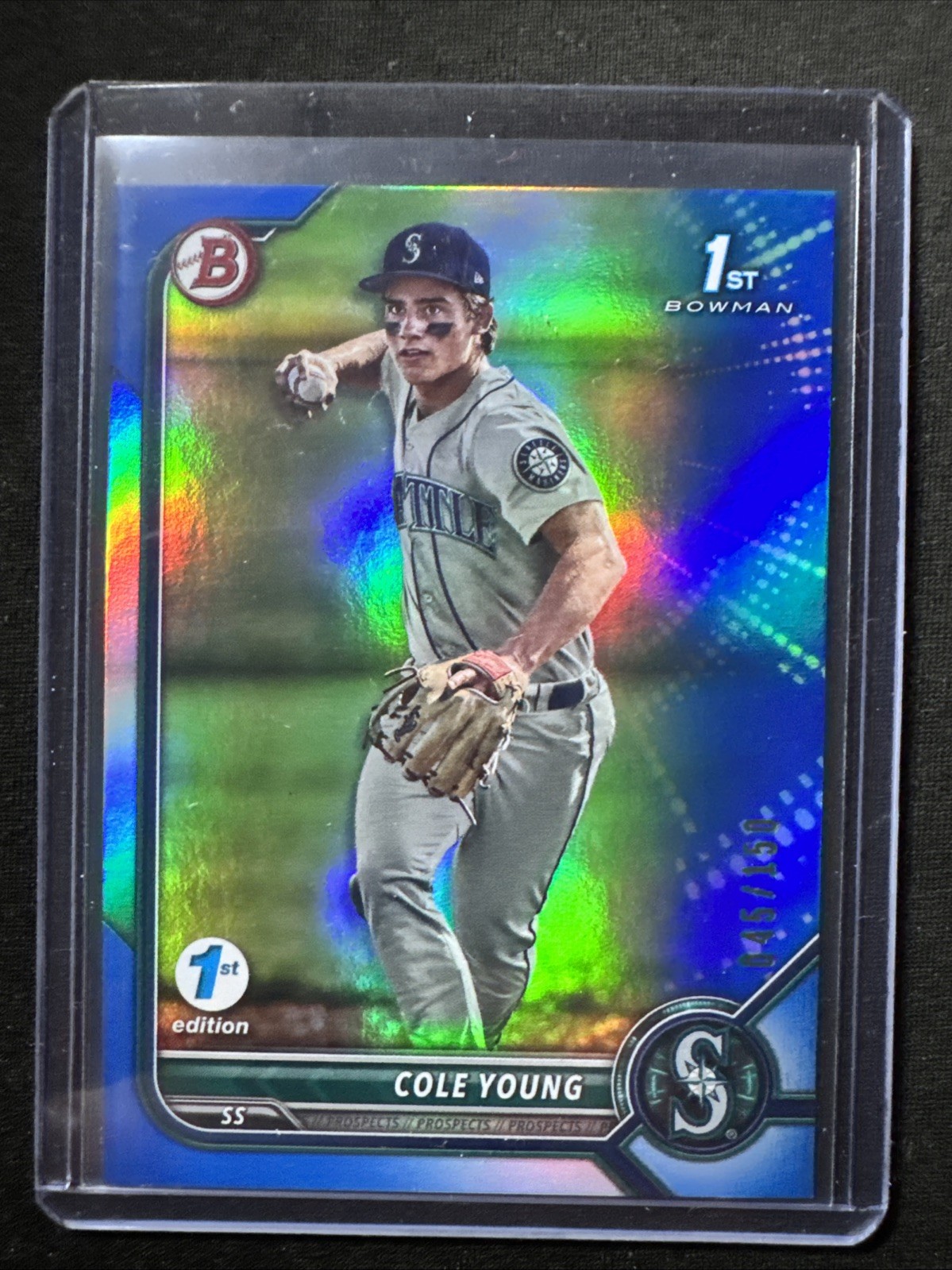 2022 Bowman Draft Cole Young #BD-112 Blue /150 1ST EDITION 1ST BOWMAN