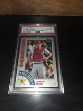 2019 Topps Johnny Bench 1/1 Platinum 1984 Topps Baseball PSA 8