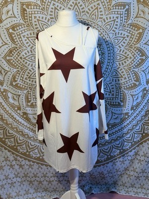 Long Shirt Shirt Gr 44 beige/bordeaux