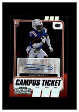 2021 Panini Contenders Draft Picks Campus Ticket Autograph Shawn Davis RC /99