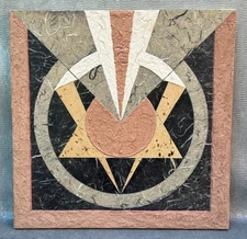 WENDY MEG SIEGEL ORIGINAL ABSTRACT PAINTING PLASTER IMPASTO MIXED MEDIA 1992 ART