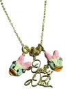 Disney Baublebar Daisy Duck Charm Necklace Goldtone Clear Rhinestones Enamel