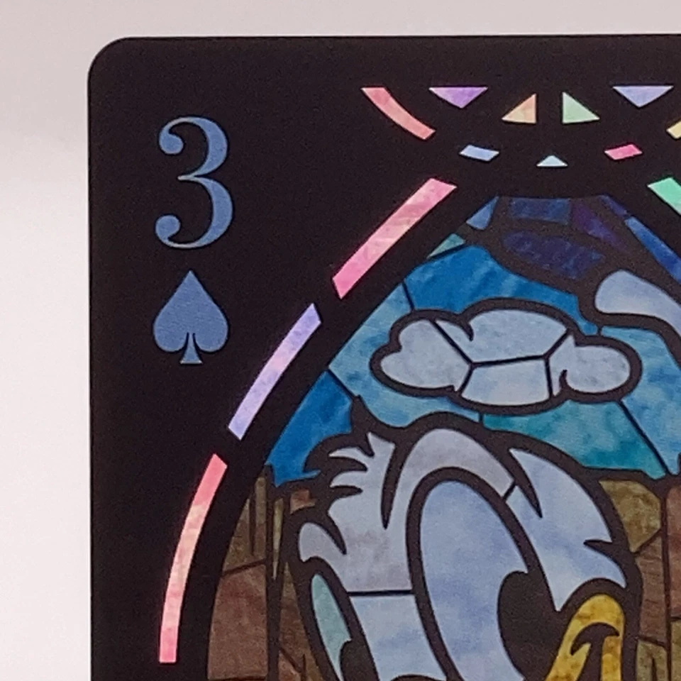 Donald Duck Disney Buntglas Spielkarte Poker Japanisch Pik 3 Japan Selten - Bild 2 von 4