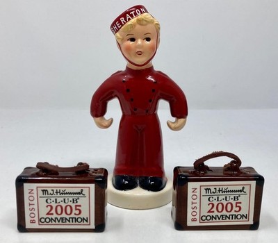 Goebel 2005 Hummel Boston Convention Sheraton Bellhop 5'' tall Salt & Pepper